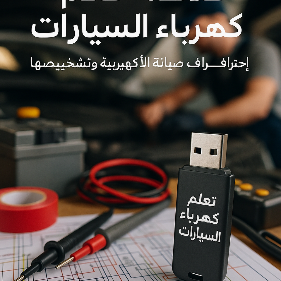 فلاشة تعلم كهرباء السيارات (الأكثر طلبا)