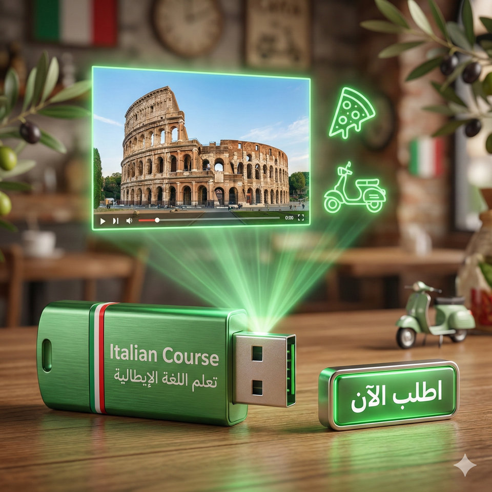 فلاشة تعلم اللغة الإيطالية